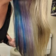 This is my hair after leaving the salon. Highly recommend going somewhere else if professional quality color is what you are looking for.