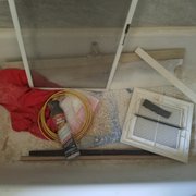 new bathtub used as storage