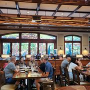 Standing in bar looking towards outdoor seating.