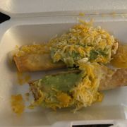 More over cooked, salty taquitos