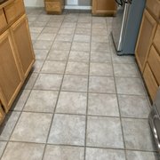 This tile floor was in need of a thorough deep cleaning. Go to the next photo to see the results!