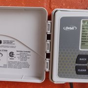 the control panel of a water meter