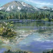 Manzanita Lake, Lassen National Park
 Pastel Painting
 Janet Lombardi Blixt