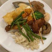 Initial serving, those big honey shrimp a revelation! Good stuff.