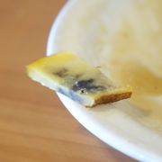 Large piece of black-spotted potato. Lackadaiscal.