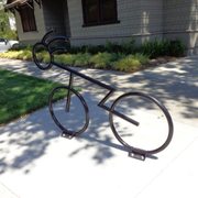 Custom bike rack courtesy of the Law Office of David J. Murray