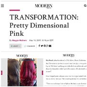 I was featured on Modern salon online for this fun pink hair