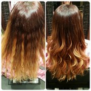 Softened up an ombre previously done by another stylist for Krissy.