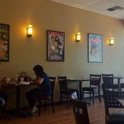 Anime posters on the walls and great Chicken bowls!