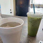 Got some Beef Pho and a green Thai iced tea.