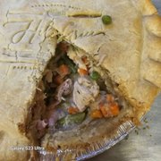 First slice, chicken  pot pie.
