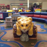 Lion crawl through rubella and mansion slide with tunnel
