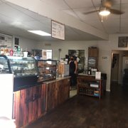 the interior of a coffee shop