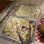 Coleslaw and potato