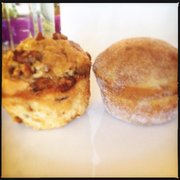 Pecan Praline Muffin and French Breakfast Puff (I thought fluffy inside but this puff is more like muffin.)