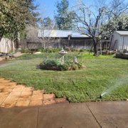 Small sod installation. Had to cut around the existing patio but it made a great look.