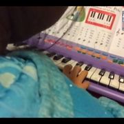 Online piano lesson, age 5-6! She is still with me, one year later. Half price trial lessons available to all ages.
