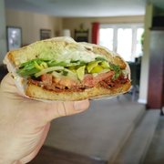 BLTA + pickles + pepperoncinis