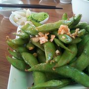 Spicy Garlic Edamame