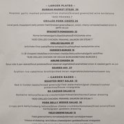 Dinner Menu