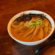 Tonkotsu Ramen - Our #1 ramen with our #1 meat option: Pork Belly! That said, try it with Shrimp or the Seafood mix sometime!