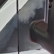 This is what he did and how he gave my van back.  Destroyed all my moldings