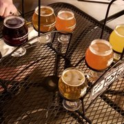 a tray of beers