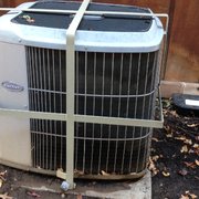 A custom fabricated security cage to help prevent copper coil theft.