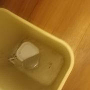 Trashcan didn't have a liner let alone had crap in it upon arrival