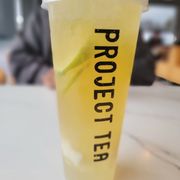 Project lime with aloe, crystal boba, and lychee bear jelly. Super goood!