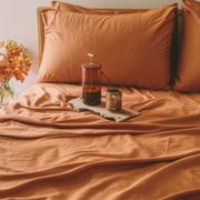 Organic Cotton Sheet set in Terracotta