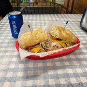 Garlic and rosemary on turkey and American