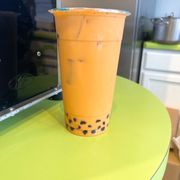 Thai tea with boba