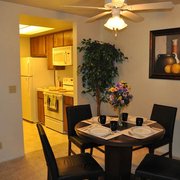 Dining space right next to the kitchen.
