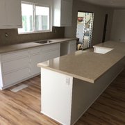 Quartz Counters with Full Height Backsplash