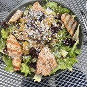Beet salad with salmon