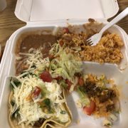 Two taco combo... one taco down
