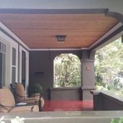 the porch of a home