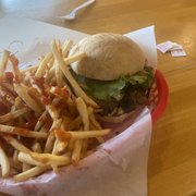 Mushroom Swiss burger basket
