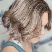 HAIR BY MIKYLA This cutie got a lighting process and toned then complimented with a root shadow. To finish it up, she got a fresh cut!