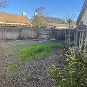 the back yard of a home