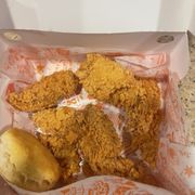 a basket of fried chicken