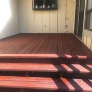 Refinished old deck
