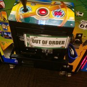 So sad that the claw machine is in disrepair,