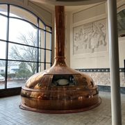 This is one of the copper tanks they boil the beer in.