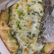 Cottage bread with pesto. Excellent!