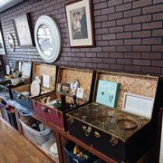 Glassware, tupperware, toys and craft supplies.