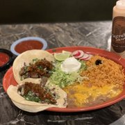 a plate of mexican food
