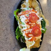 Japanese Taco with Avocado. Yummy eggplant shell