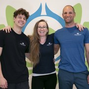 Our amazing massage therapist Isaac and Josh with the owner Candi